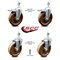 Service Caster 5 Inch High Temp Phenolic Swivel 12mm Stem Caster Total Lock Brake SCC, 2PK SCC-TSTTL20S514-PHSHT-M1215-2-S-2 - alternate 4